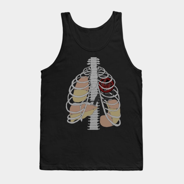 Mechanical Ribcage Tank Top by emmarobson98